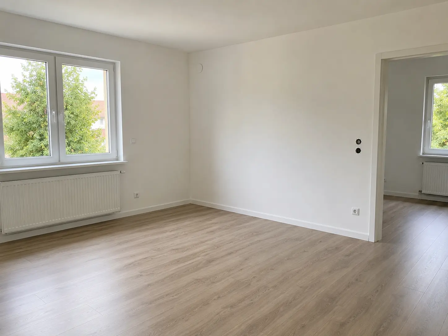 Fertig renovierter Wohnraum nach Sanierung in Hamburg